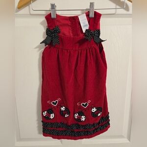 Wonderkids Red Ladybug Dress with Black Accents Size 3T